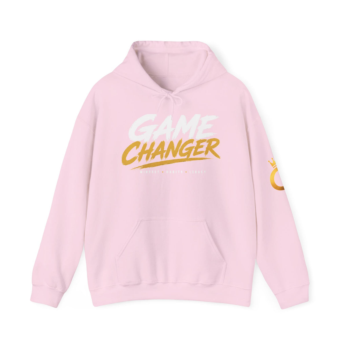 Game Changer Hoodie — Bold Motivational Pullover with Sleeve Logo