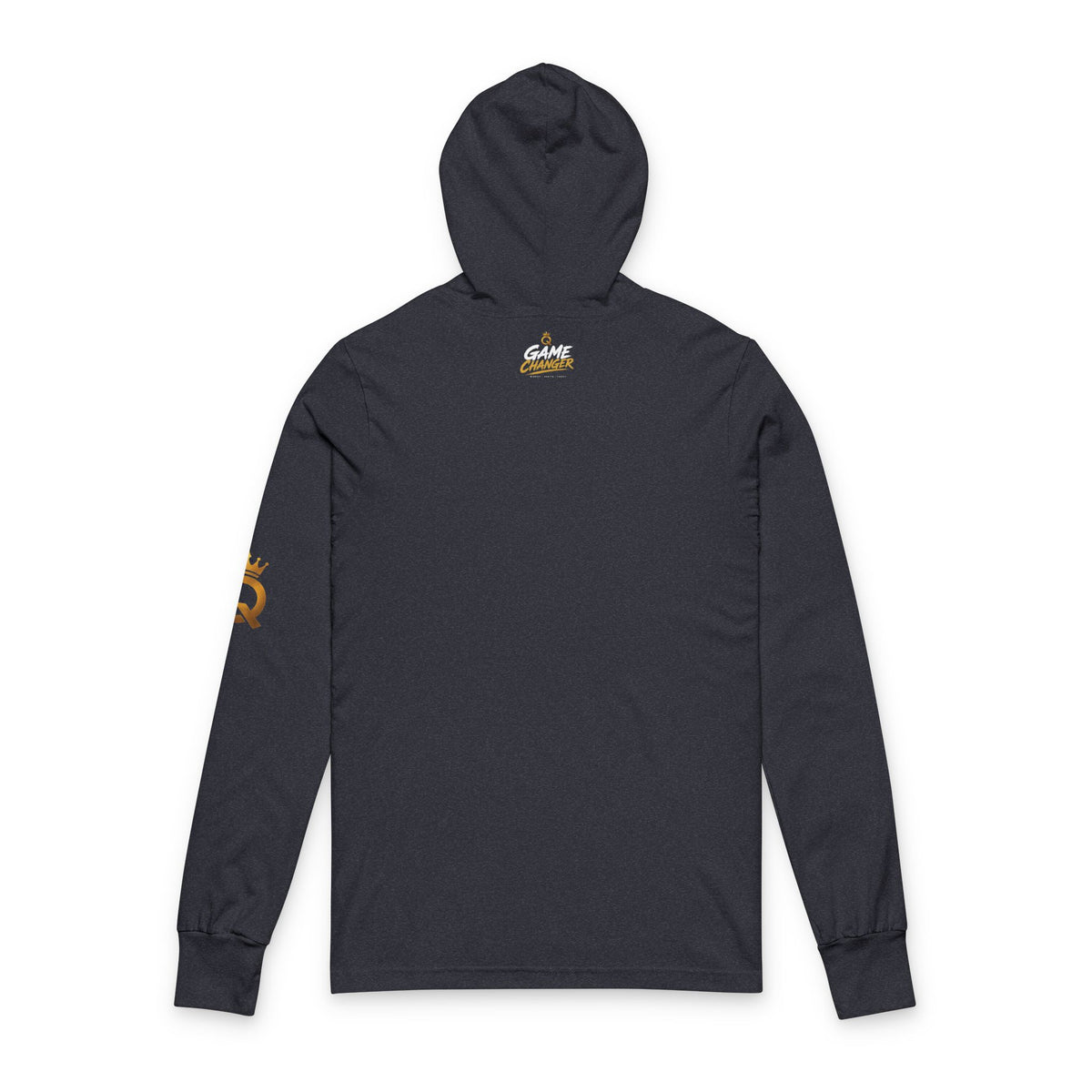 Hooded Long Sleeve Tee — "Championship Mindset" Athletic Motivational Hoodie Tee
