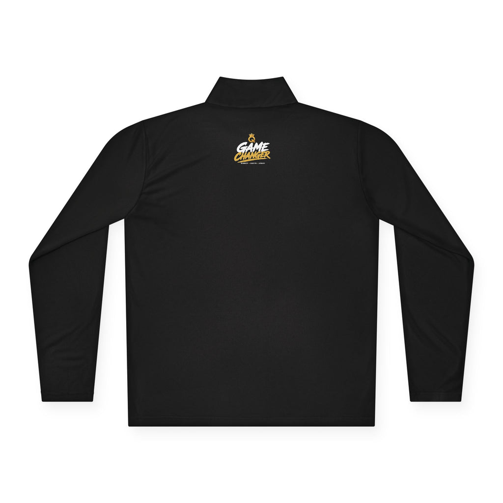 Gold Crown Embroidered Quarter-Zip Pullover