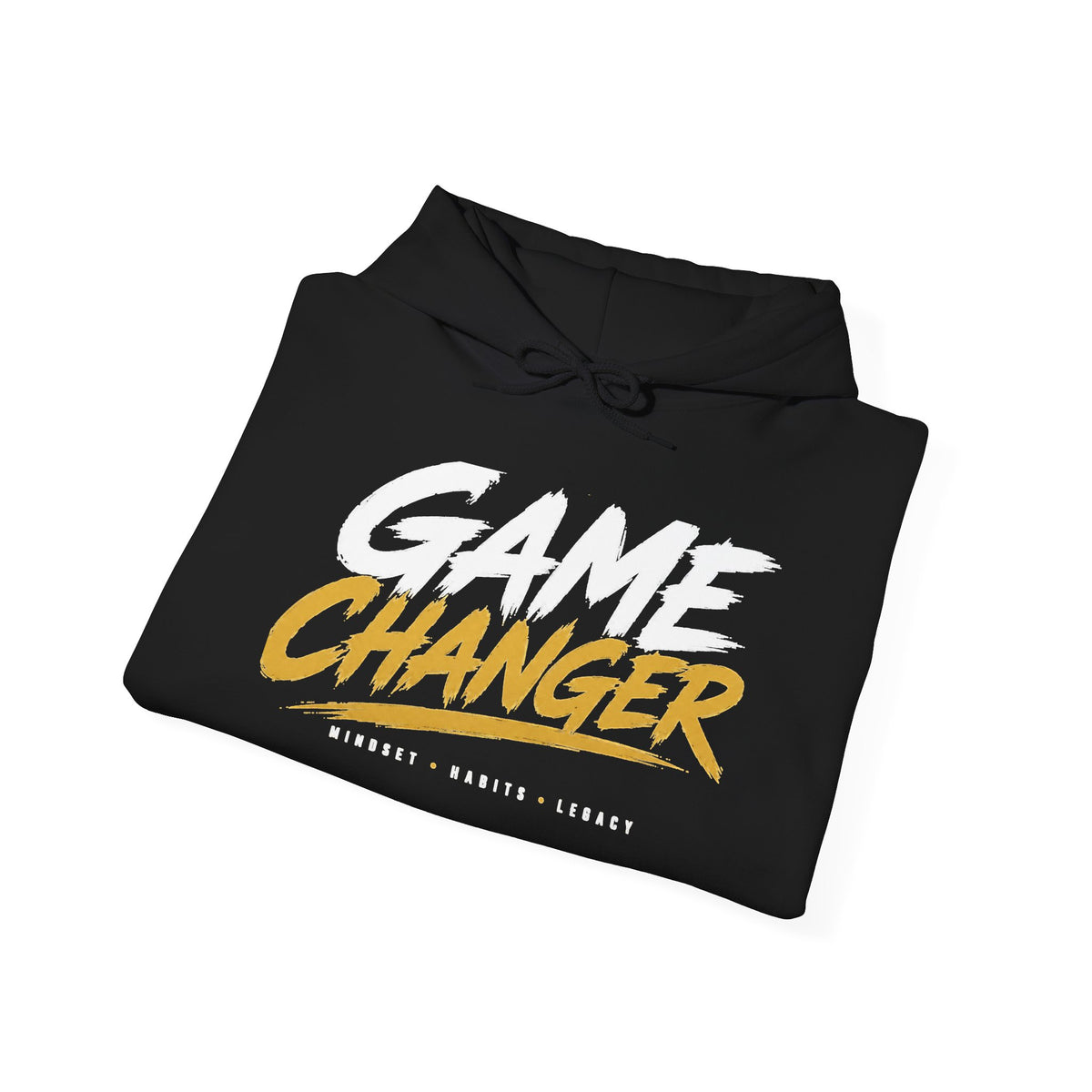 Game Changer Hoodie — Bold Motivational Pullover with Sleeve Logo