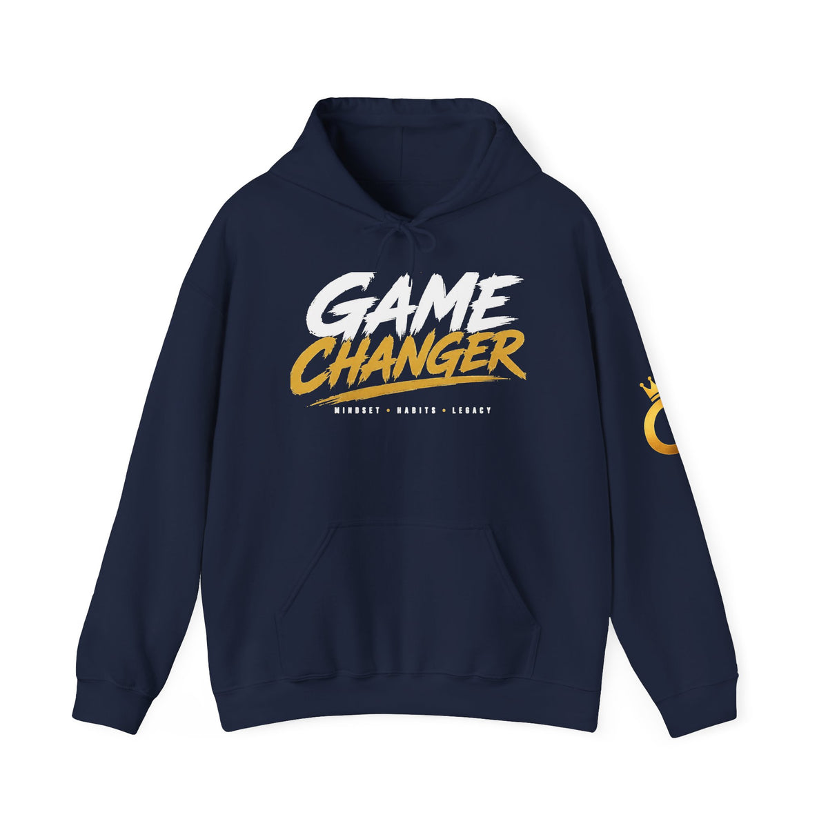 Game Changer Hoodie — Bold Motivational Pullover with Sleeve Logo