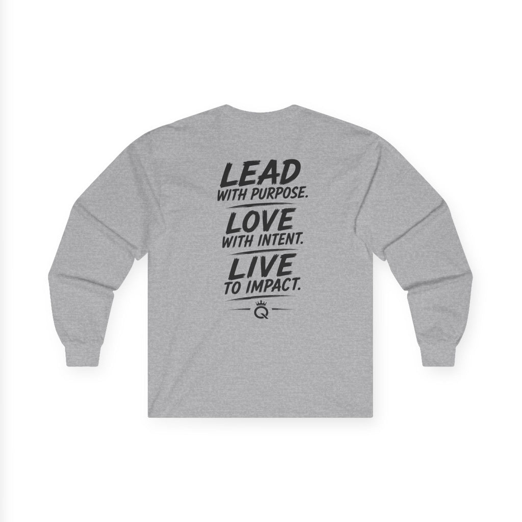Championship Mindset Long Sleeve Tee — "Lead with Purpose. Love with Intent. Live to Impact."