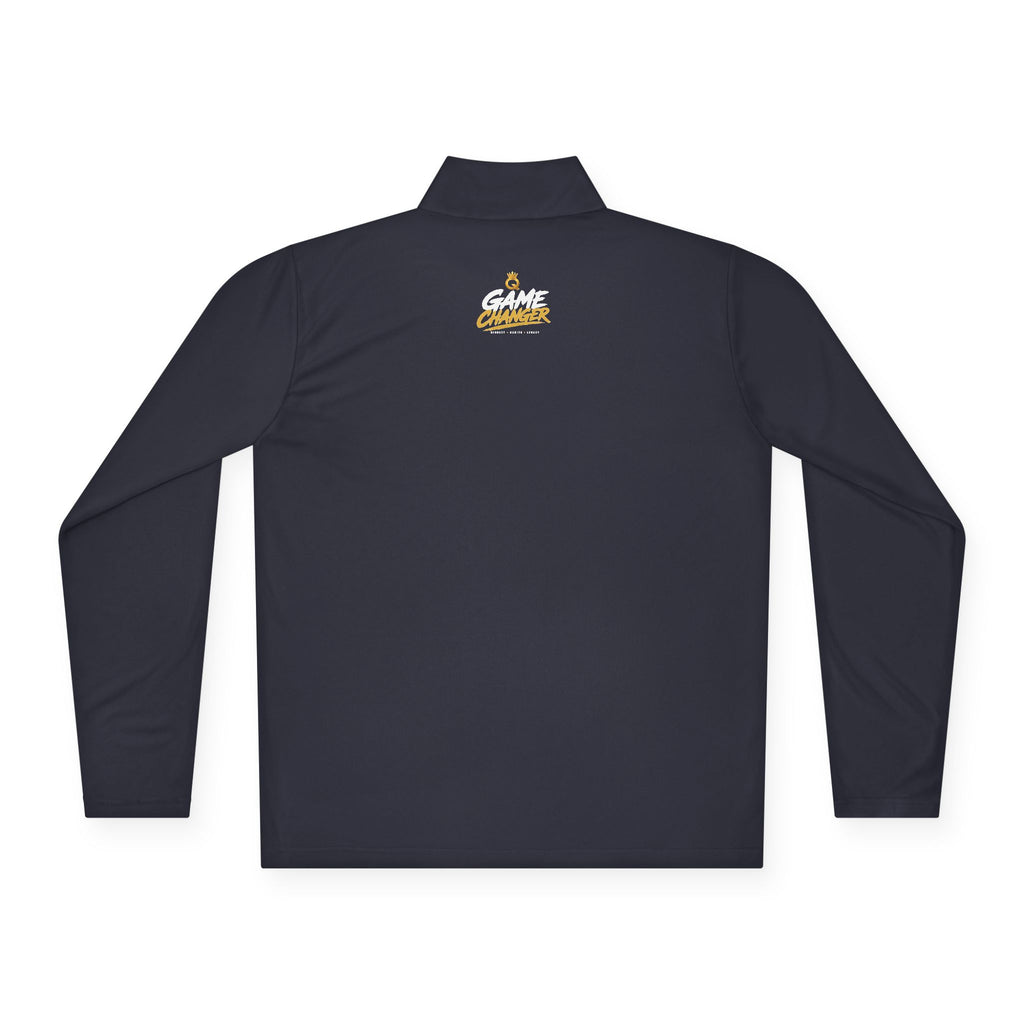 Gold Crown Embroidered Quarter-Zip Pullover