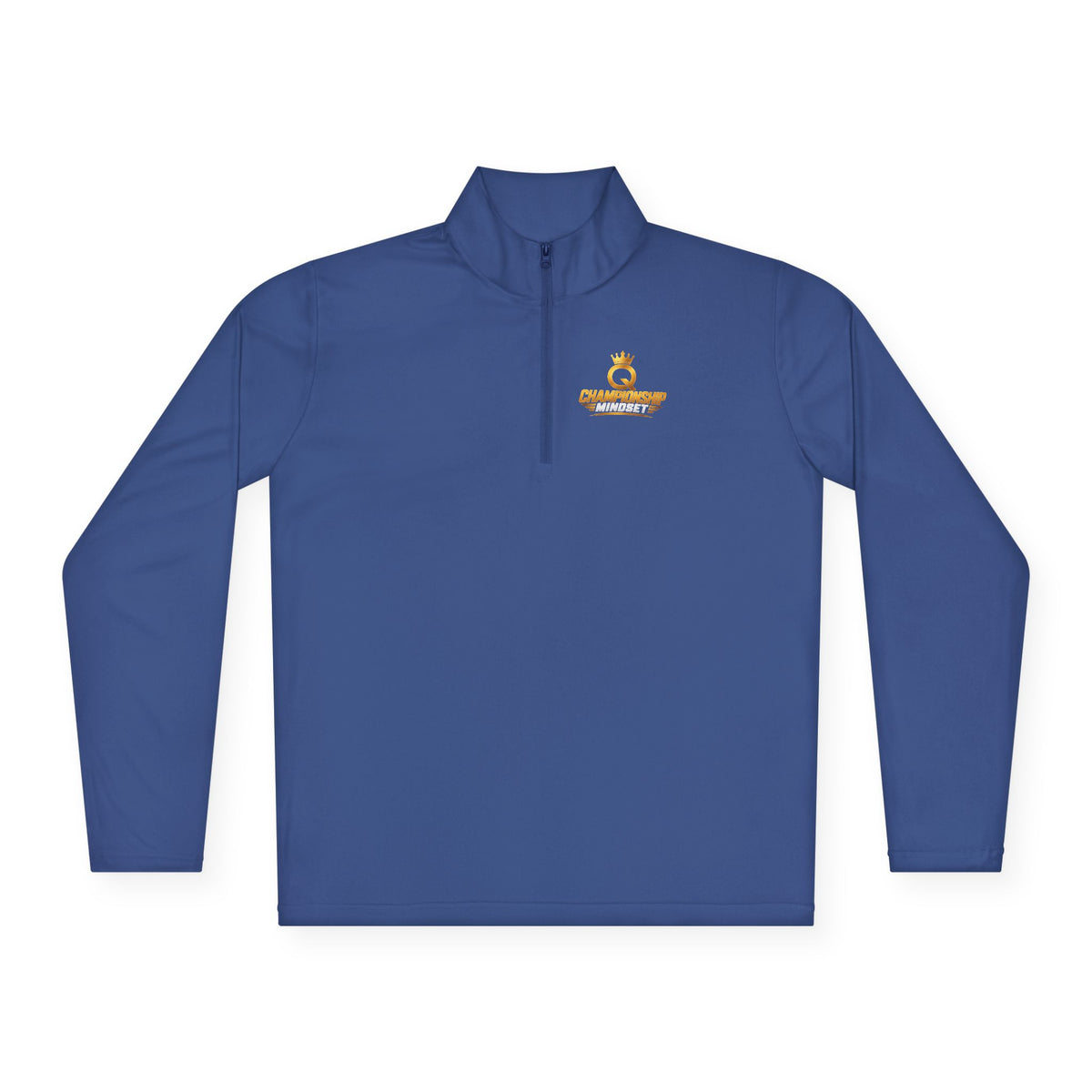 Gold Crown Embroidered Quarter-Zip Pullover