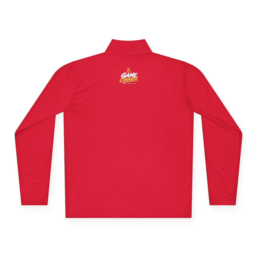 Gold Crown Embroidered Quarter-Zip Pullover