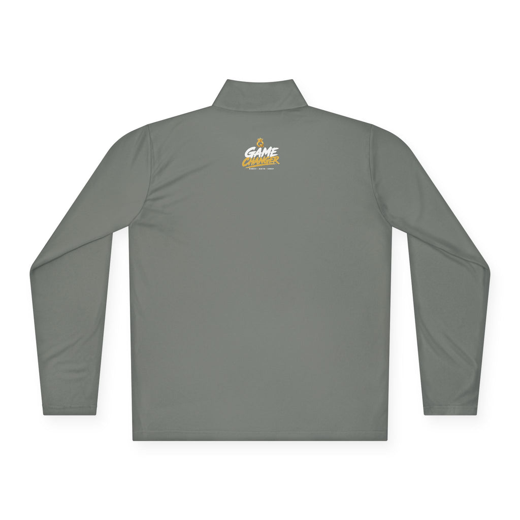 Gold Crown Embroidered Quarter-Zip Pullover