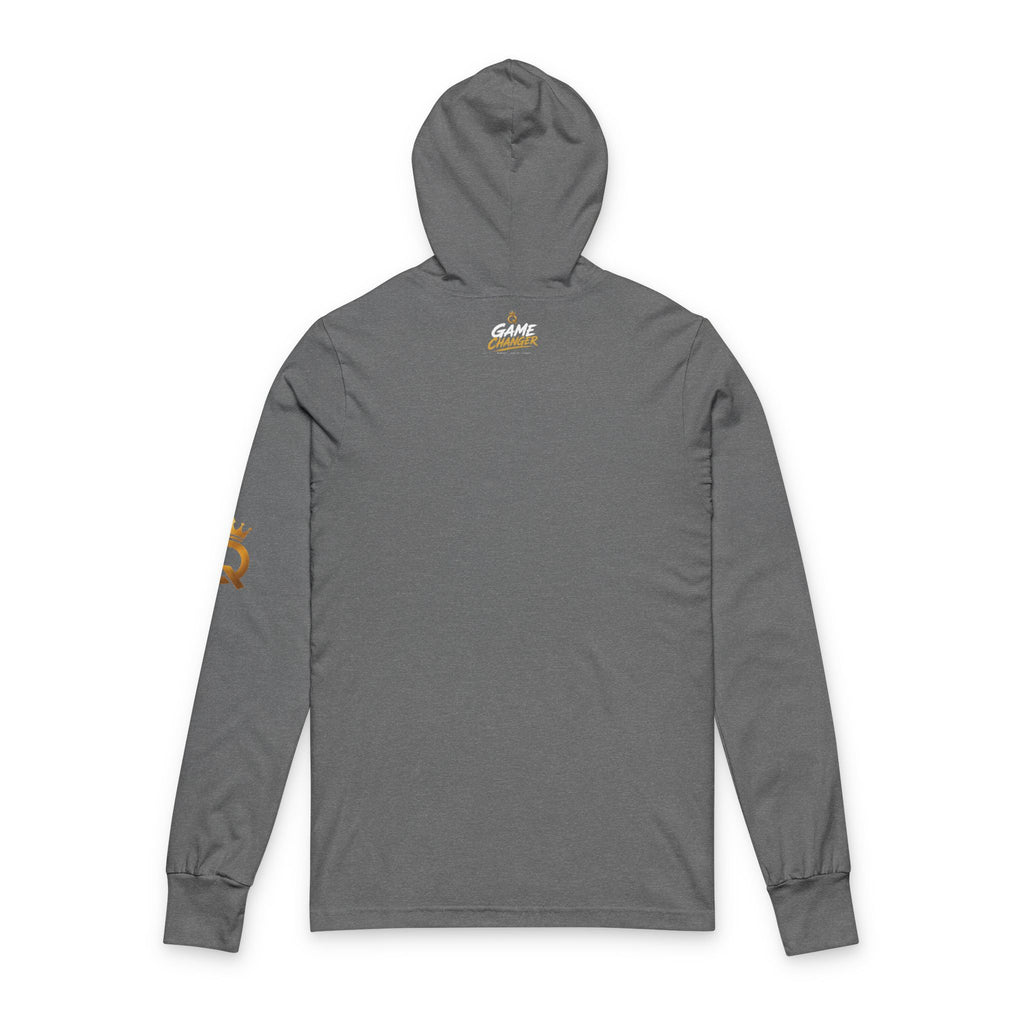 Hooded Long Sleeve Tee — "Championship Mindset" Athletic Motivational Hoodie Tee