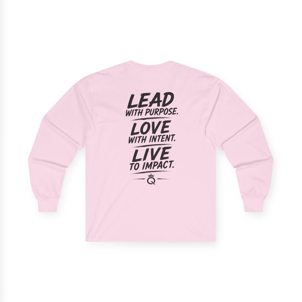 Championship Mindset Long Sleeve Tee — "Lead with Purpose. Love with Intent. Live to Impact."