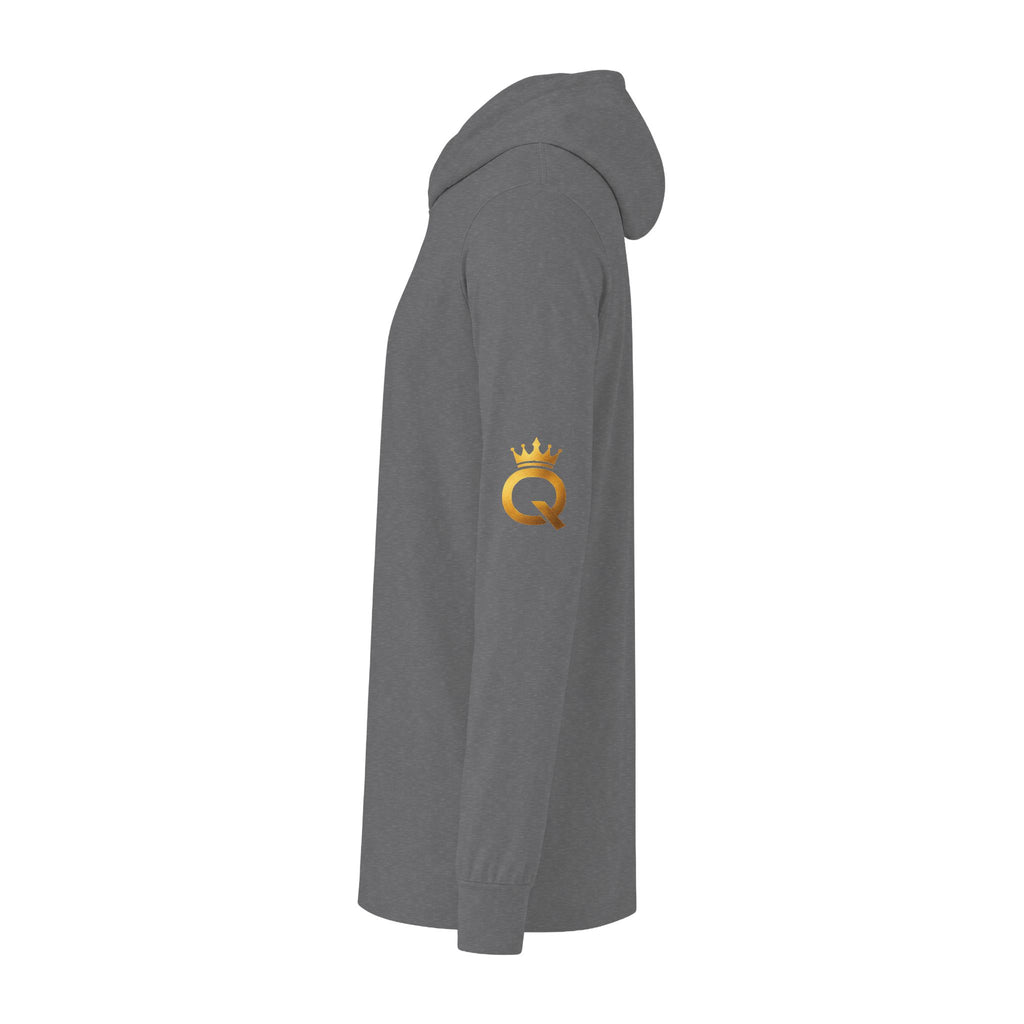Hooded Long Sleeve Tee — "Championship Mindset" Athletic Motivational Hoodie Tee