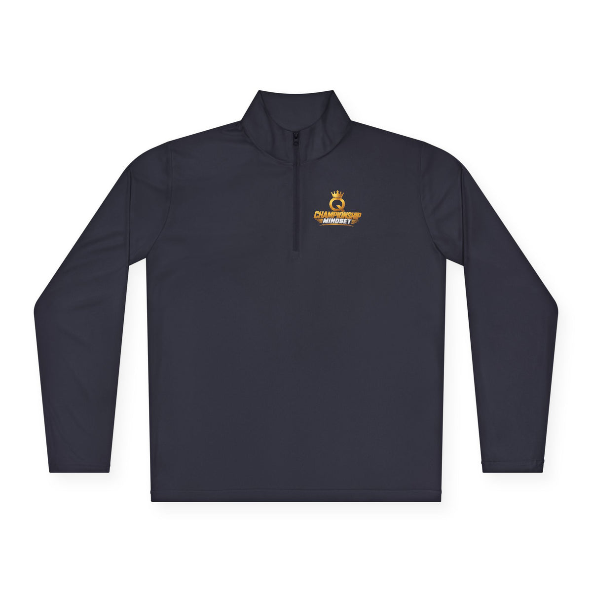 Gold Crown Embroidered Quarter-Zip Pullover