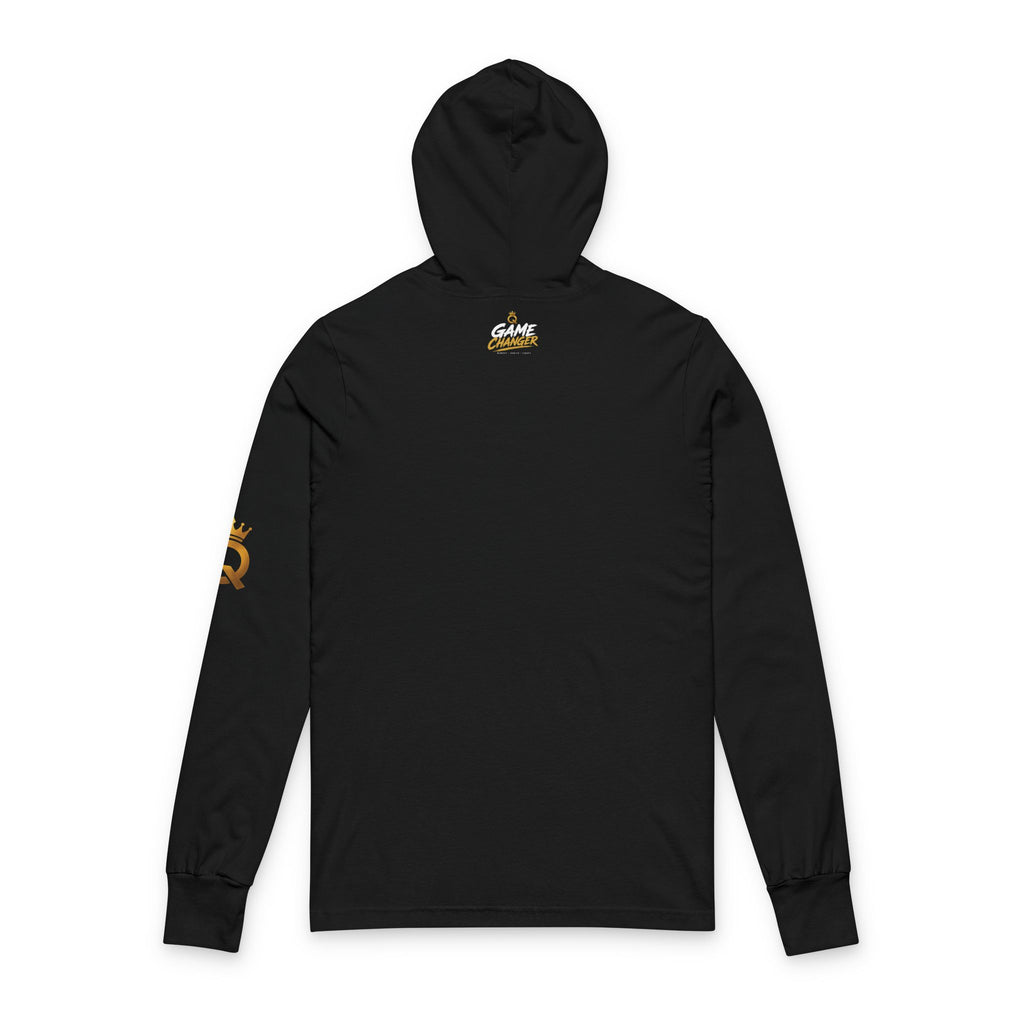 Hooded Long Sleeve Tee — "Championship Mindset" Athletic Motivational Hoodie Tee