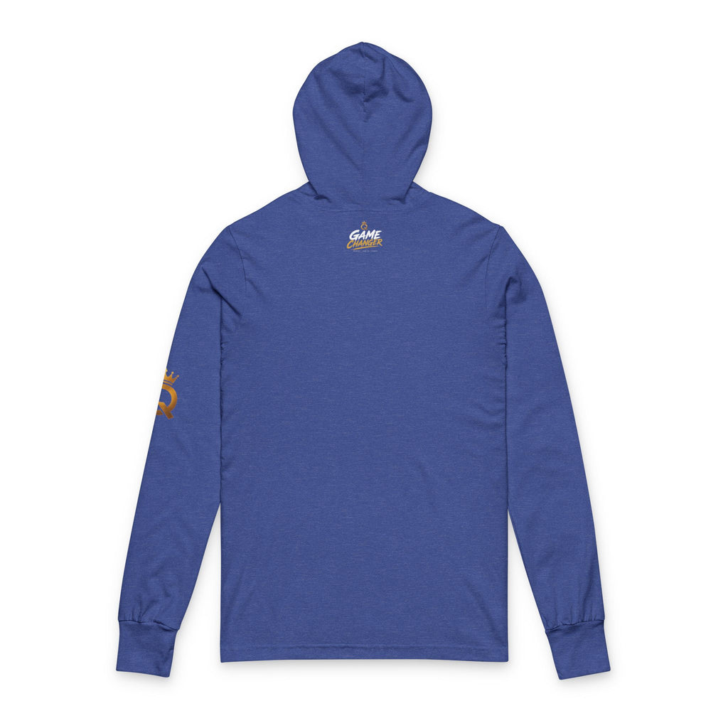Hooded Long Sleeve Tee — "Championship Mindset" Athletic Motivational Hoodie Tee
