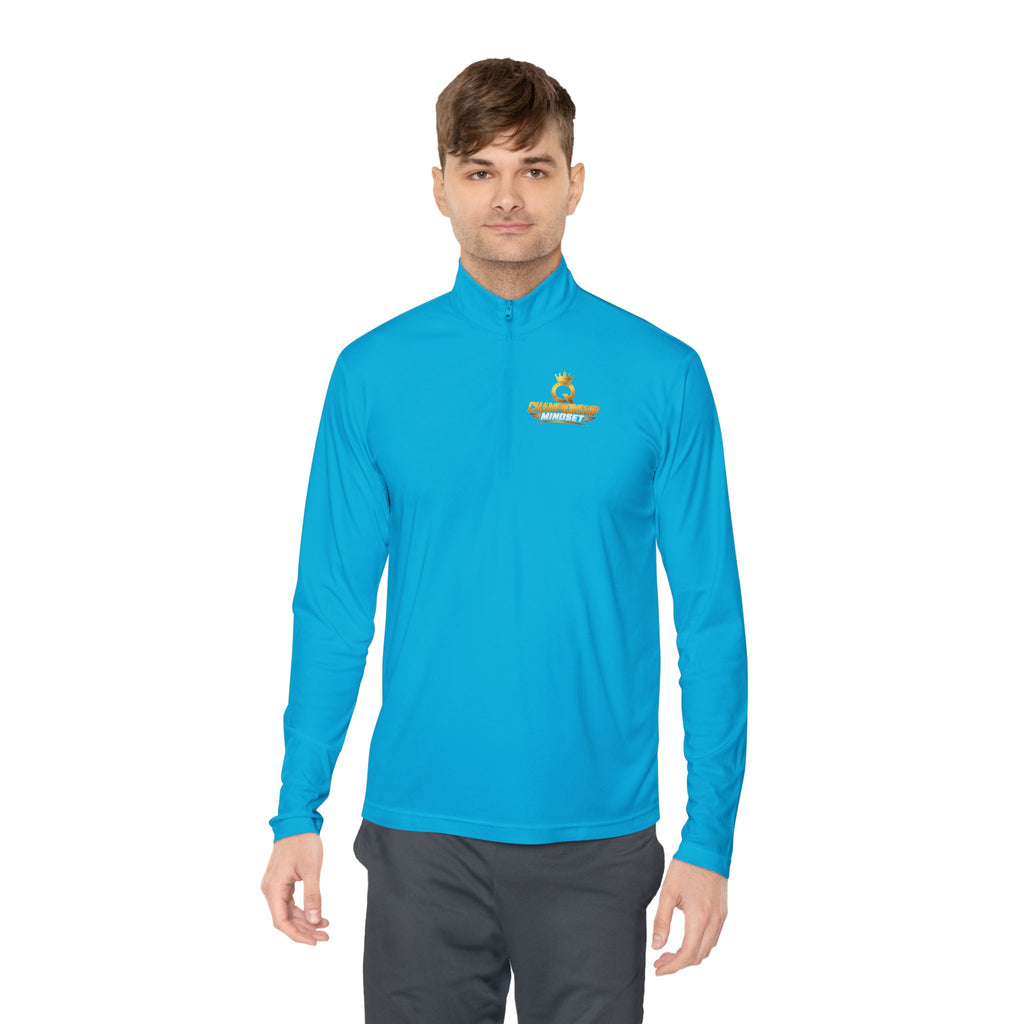 Gold Crown Embroidered Quarter-Zip Pullover