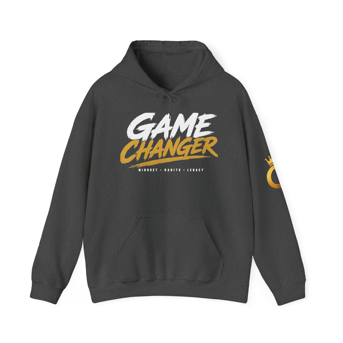 Game Changer Hoodie — Bold Motivational Pullover with Sleeve Logo