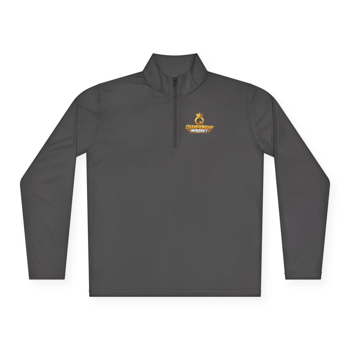 Gold Crown Embroidered Quarter-Zip Pullover