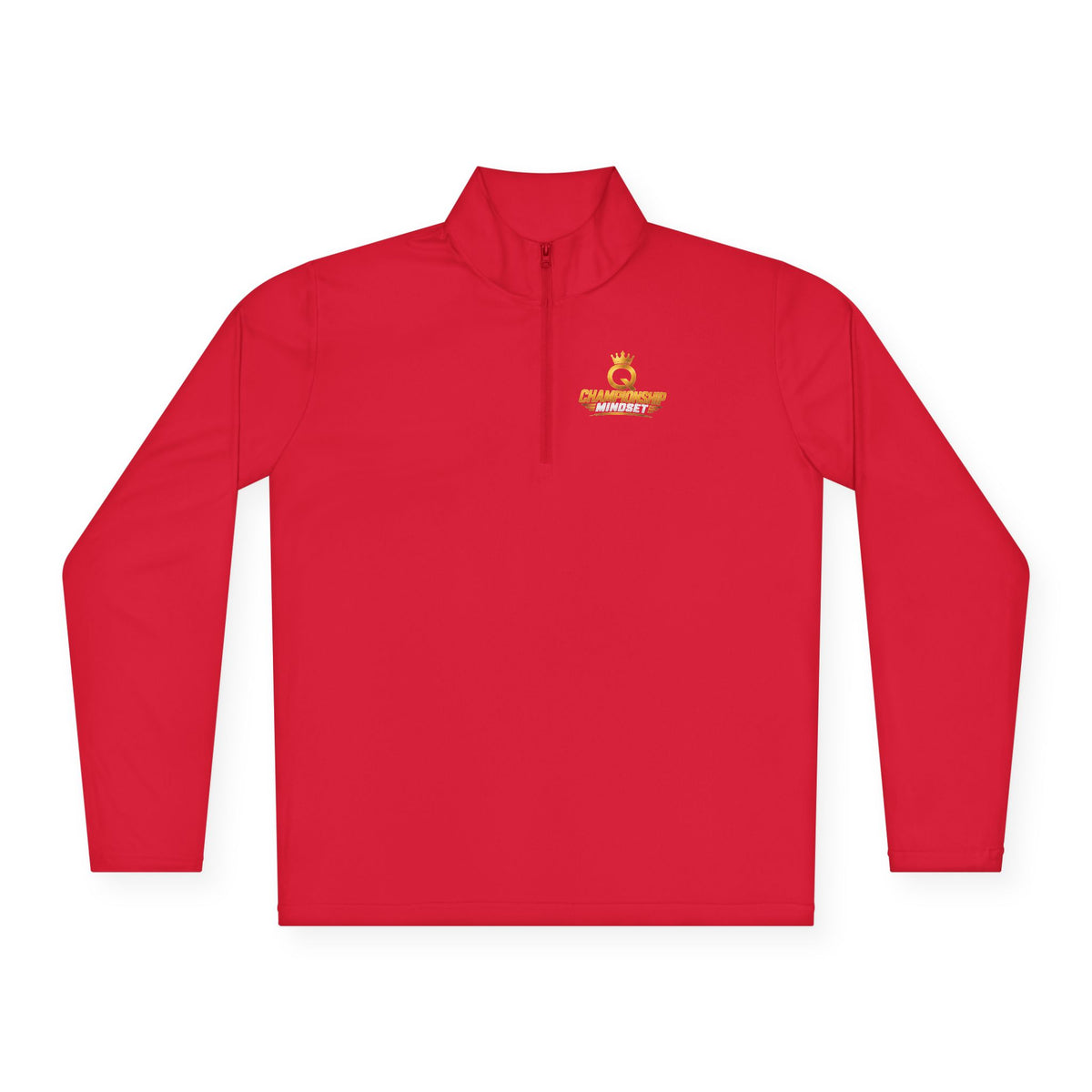Gold Crown Embroidered Quarter-Zip Pullover