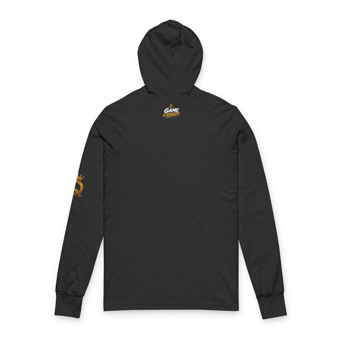 Hooded Long Sleeve Tee — "Championship Mindset" Athletic Motivational Hoodie Tee