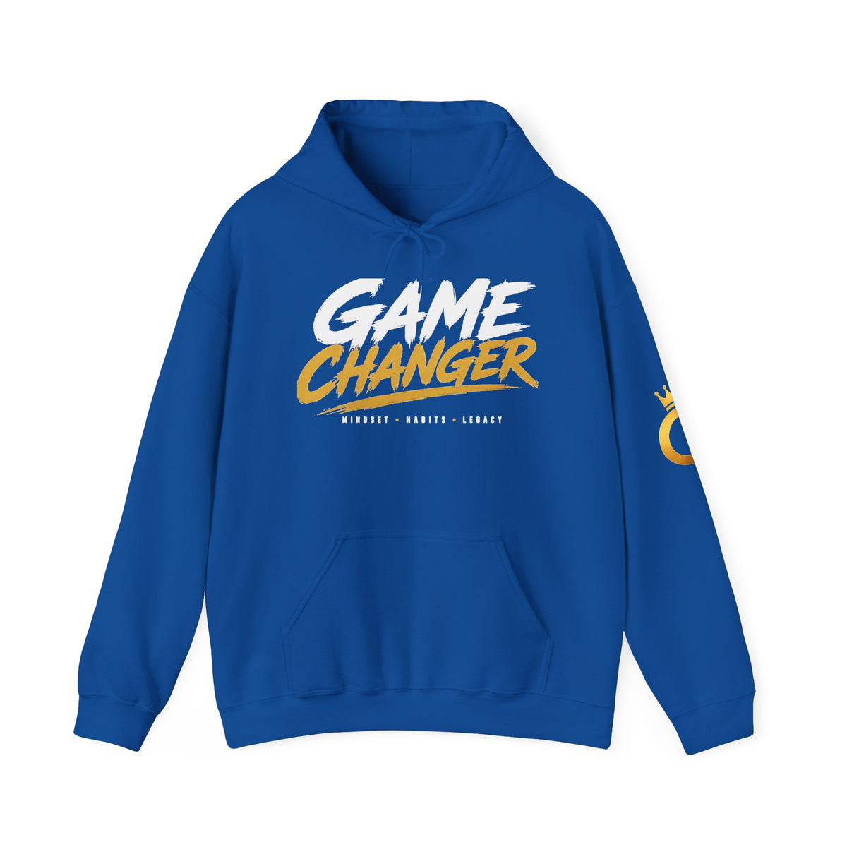 Game Changer Hoodie — Bold Motivational Pullover with Sleeve Logo