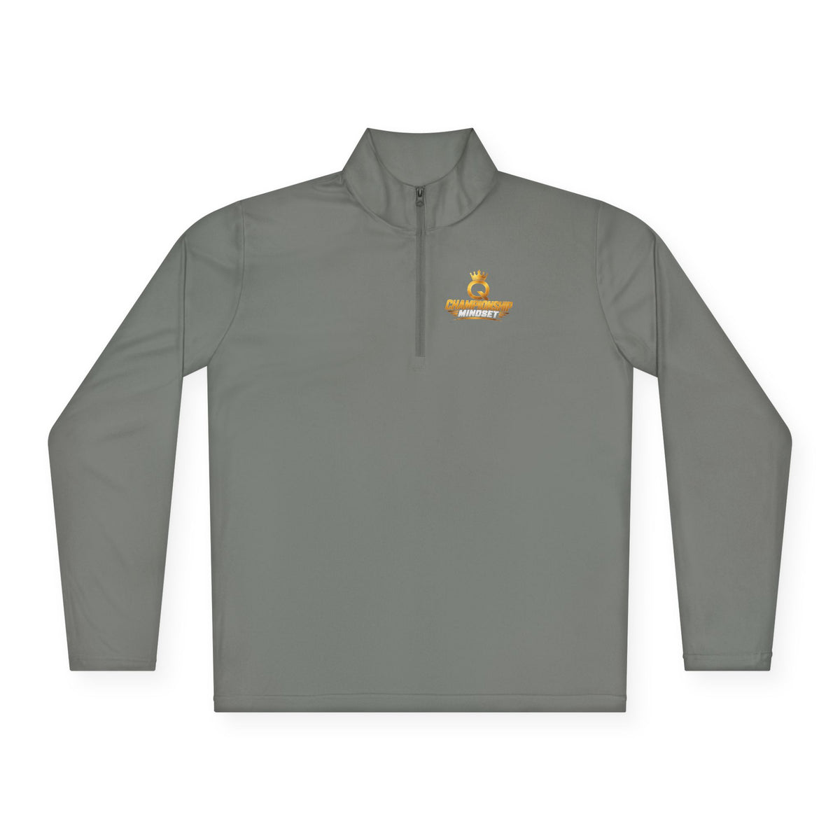 Gold Crown Embroidered Quarter-Zip Pullover