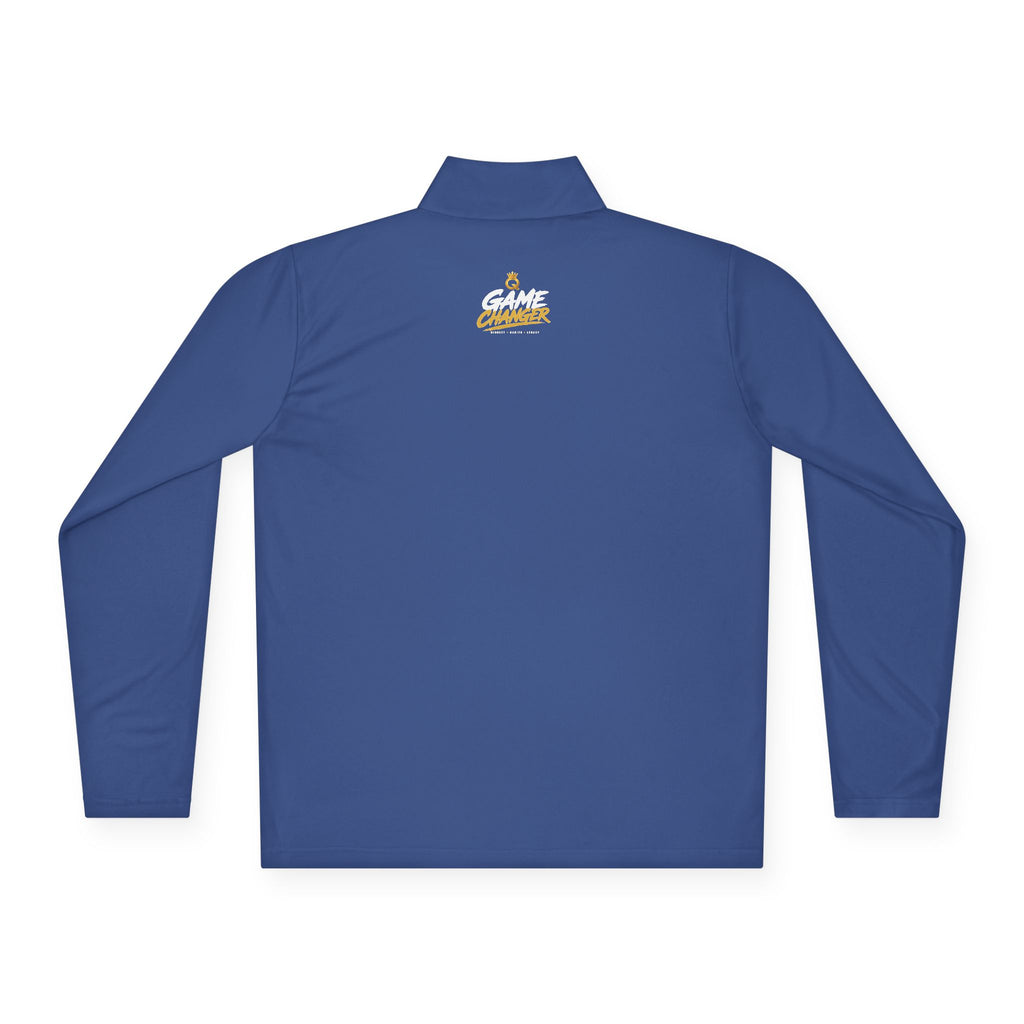 Gold Crown Embroidered Quarter-Zip Pullover