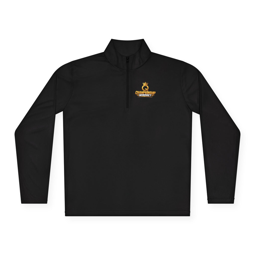 Gold Crown Embroidered Quarter-Zip Pullover