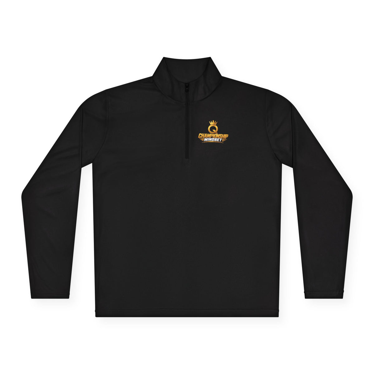 Gold Crown Embroidered Quarter-Zip Pullover