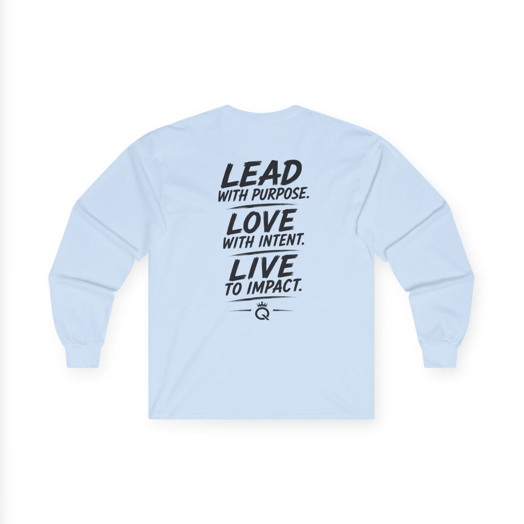 Championship Mindset Long Sleeve Tee — "Lead with Purpose. Love with Intent. Live to Impact."