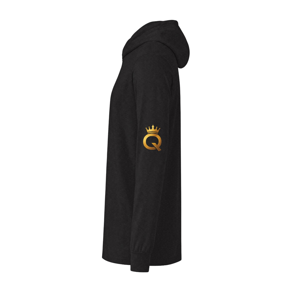 Hooded Long Sleeve Tee — "Championship Mindset" Athletic Motivational Hoodie Tee