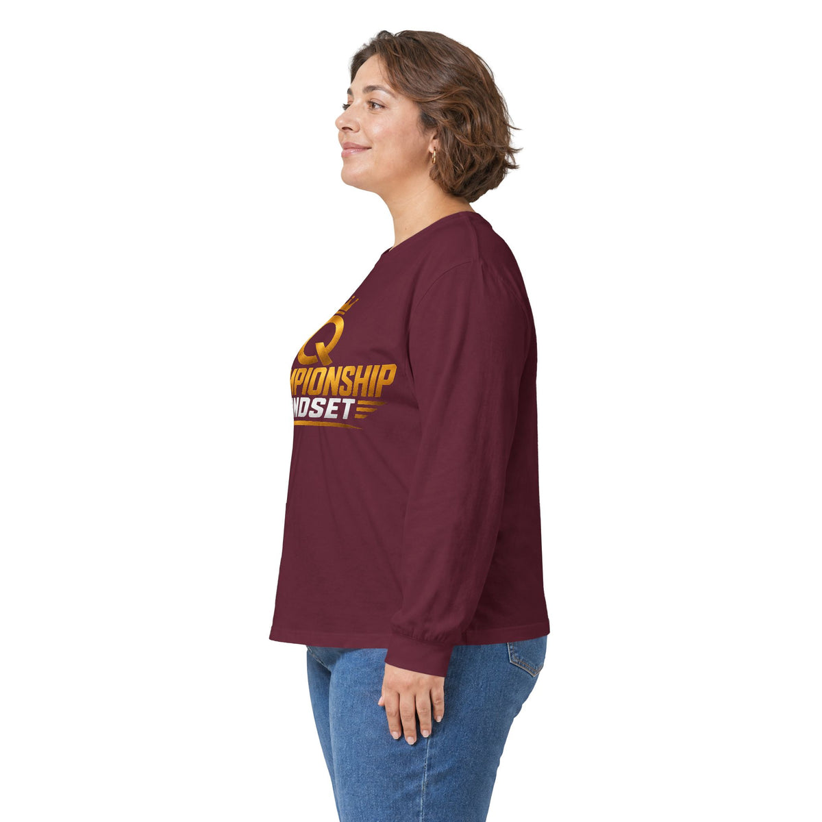 Championship Mindset Long Sleeve Tee — Lead With Purpose Motivational Shirt